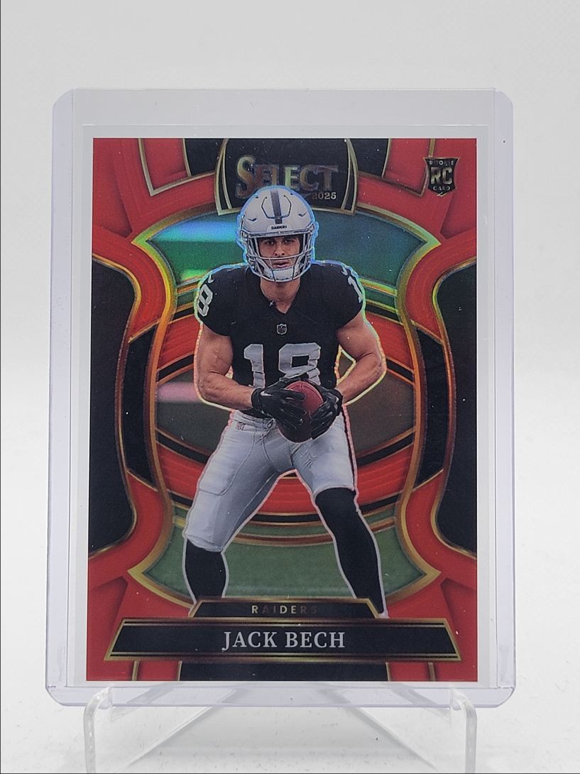 JACK BECH 2025 SELECT CONCOURSE ROOKIE RED PRIZM RAIDERS RC /99 Q6638