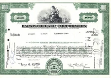 Harnischfeger Corporation - Original Stock Certificate - 1967 -N20820