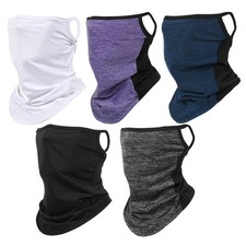 Washable Face Mask Mouth Covering Neck Gaiter Breathable Reusable with Ear Loops