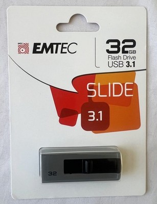 Emtec B250 Slide Flash Drive - 32GB USB 3.1 - ECMMD32GB253
