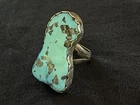Sleeping beauty Turquoise And Sterling Silver Ring Size 10