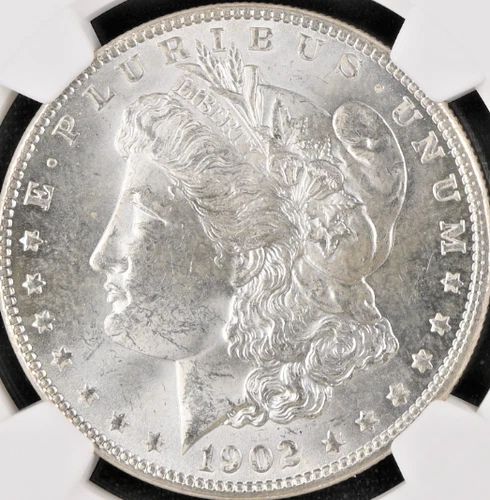1902 O BLAST WHITE MORGAN SILVER DOLLAR NGC MS63 BRILLIANT!