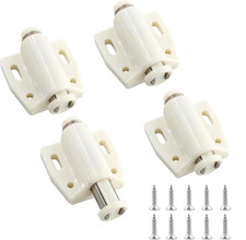 White Magnetic Touch Latch, Push to Open Cabinet Magnetic Door Latches, Magnetic