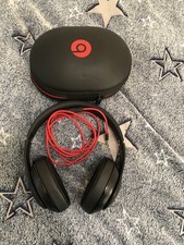 Beats Studio Wireless Bluetooth Headphones Black Red With Case New Ear Pad Test