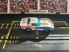 AFX Chevy Corvette Stingray 7 White Blue Red Goodyear HO Slot Car Used Vintage