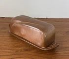 VINTAGE FRANKOMA PLAINSMAN BROWN  4K COVERED LIDDED BUTTER DISH
