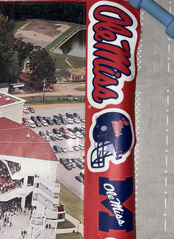 Calcomanía de pared Fathead Ole Miss Vaught Hemingway Stadium ¡¡ENORME!! COL REB HOTTY TODDY! Foto 4 de 4
