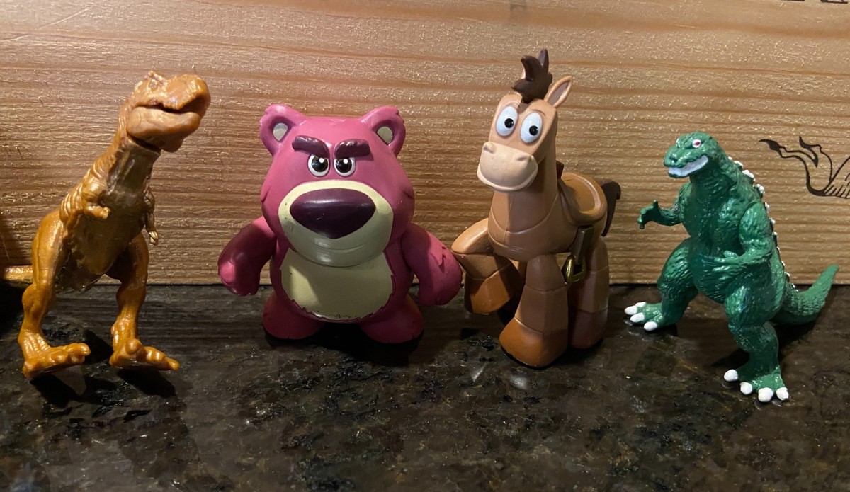 Toy Story Buddy Pack 2” Figures Lot 2 Bullseye LOTSO + Godzilla
