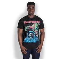 Iron Maiden T Shirt Final Frontier Album Band Logo Nue Offiziell Herren Schwarz