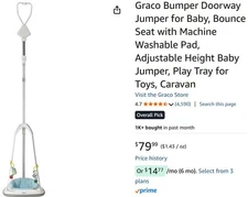 Graco Doorway Bumper Jumper Baby Jumper Unisex Colors May Vary New in Box