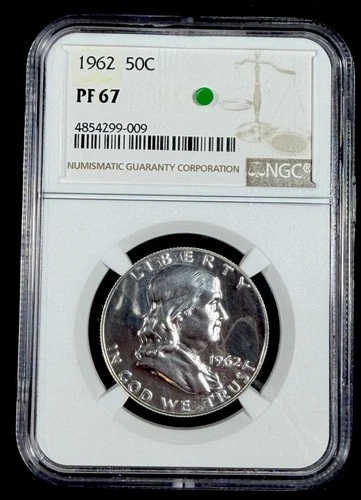 1962 50c Franklin Silver Proof Half Dollar NGC PF67 #4635