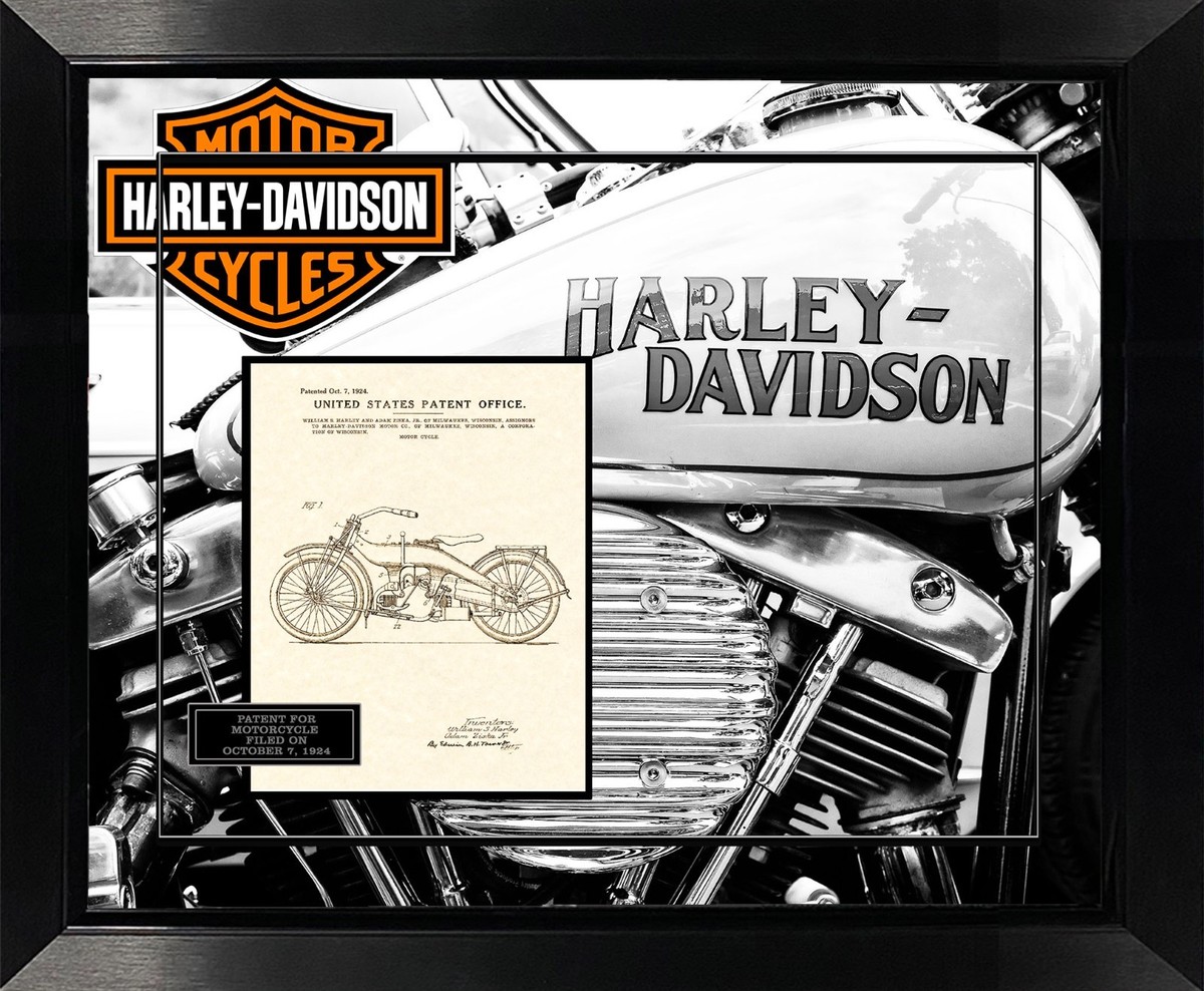 Affiche de brevet - Moteur de Harley Davidson – L'Affiche