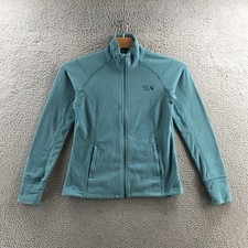 Mountain Hardwear Microchill Full Zip Jacket Womens S/P Teal Long Sleeve Pocket