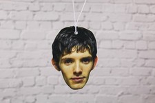Merlin Car Air Freshener Double Sided Print King Arthur Gaius Luthor 