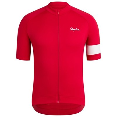 Rapha Herren Core Radtrikot atmungsaktiv rot sportliche Schicht