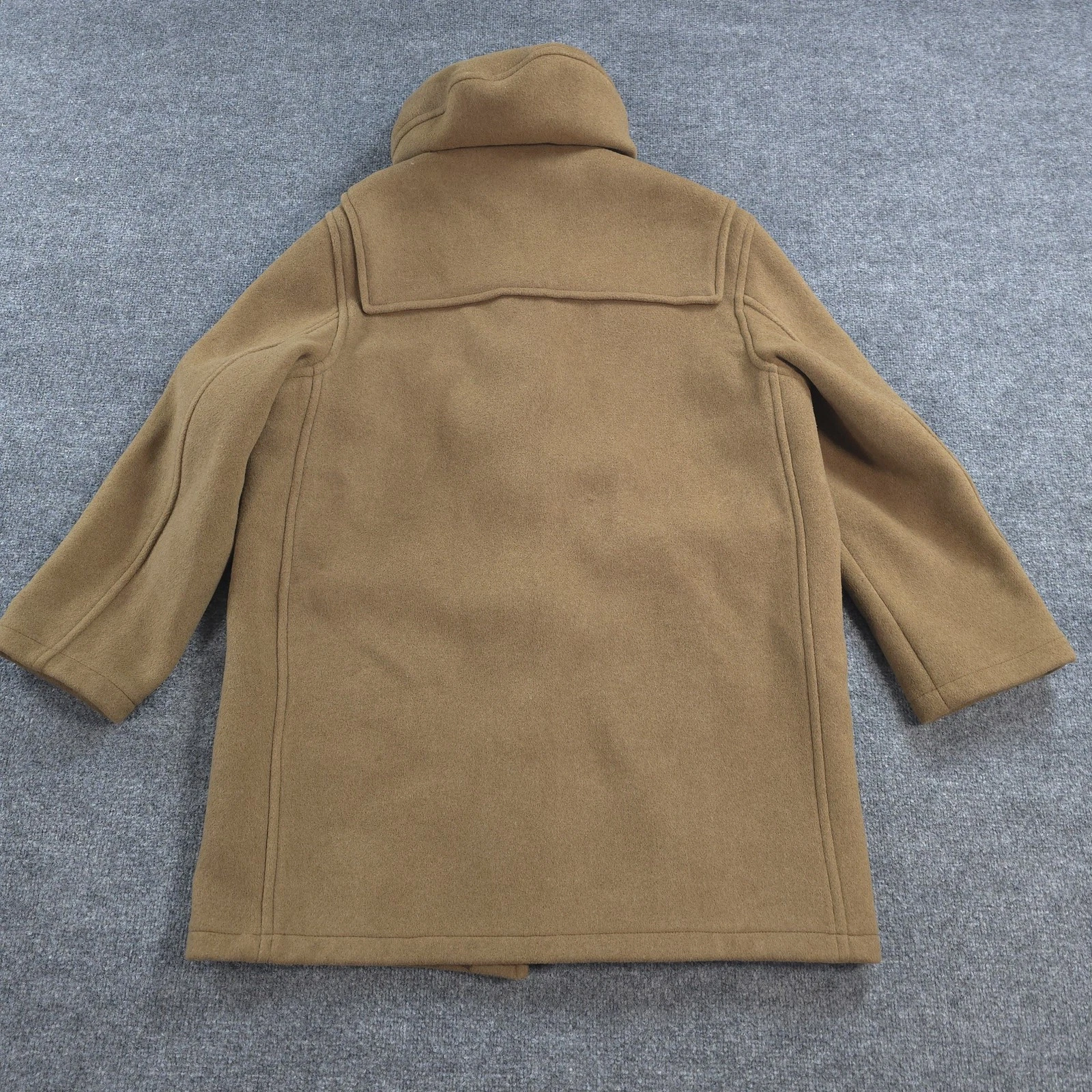 Peter Christian Coat Mens 44 Brown Wool Duffle Hooded Toggle Lined England - product detail image 9
