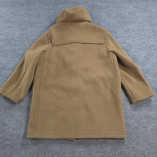 Peter Christian Coat Mens 44 Brown Wool Duffle Hooded Toggle Lined England image 9