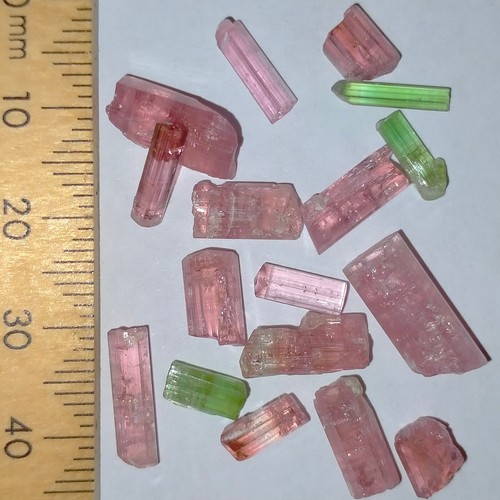 Tourmaline Rubellite Elbaite rough loose gemstones crystals bundle lot 30ct - Picture 4 of 6