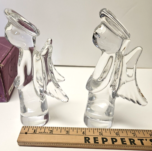 2 Dansk Lead Crystal Angel, Vintage, 7-1/4" Tall - Picture 2 of 11