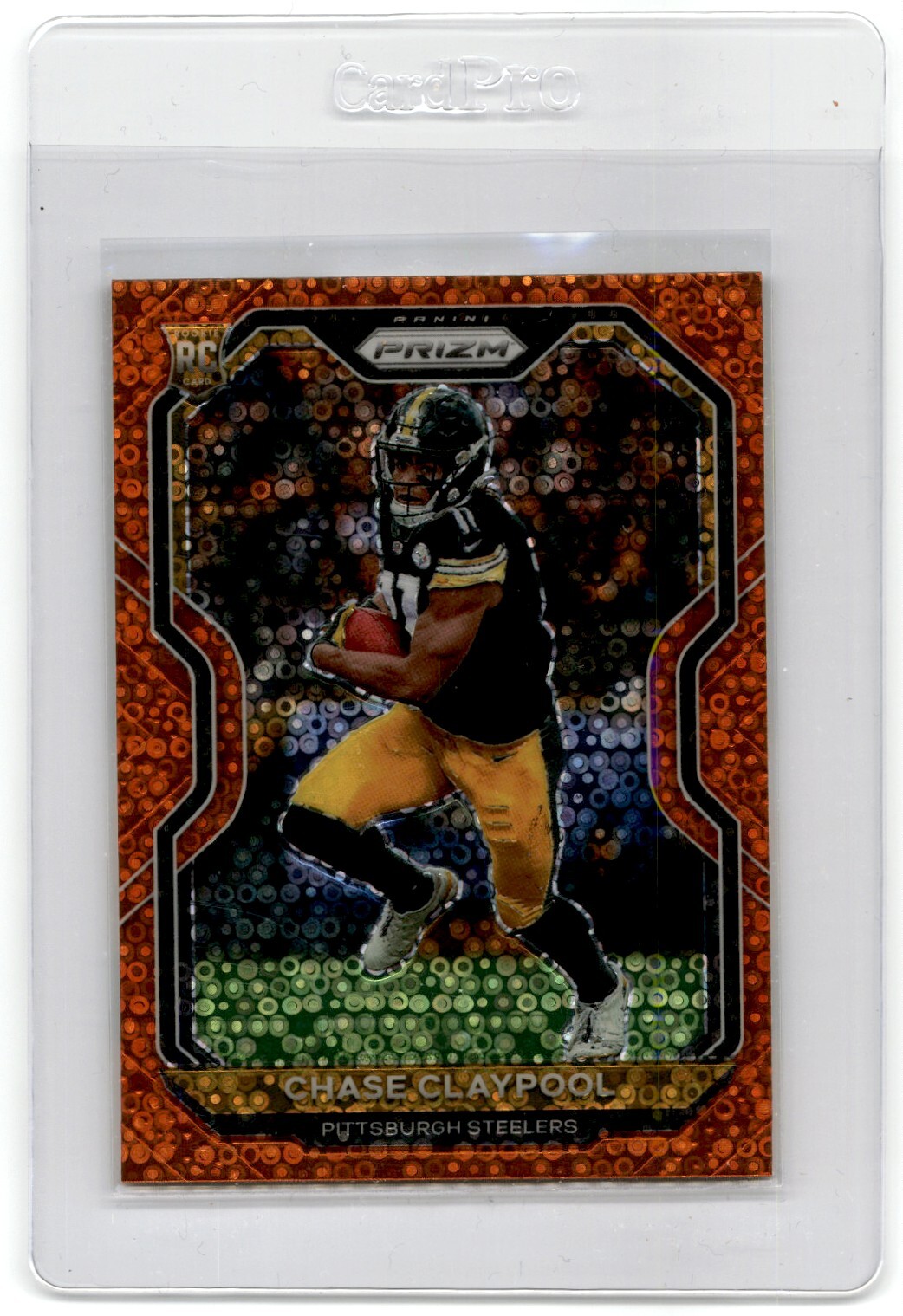 2020 Prizm Chase Claypool Orange Disco Rookie RC #392 Steelers (A)