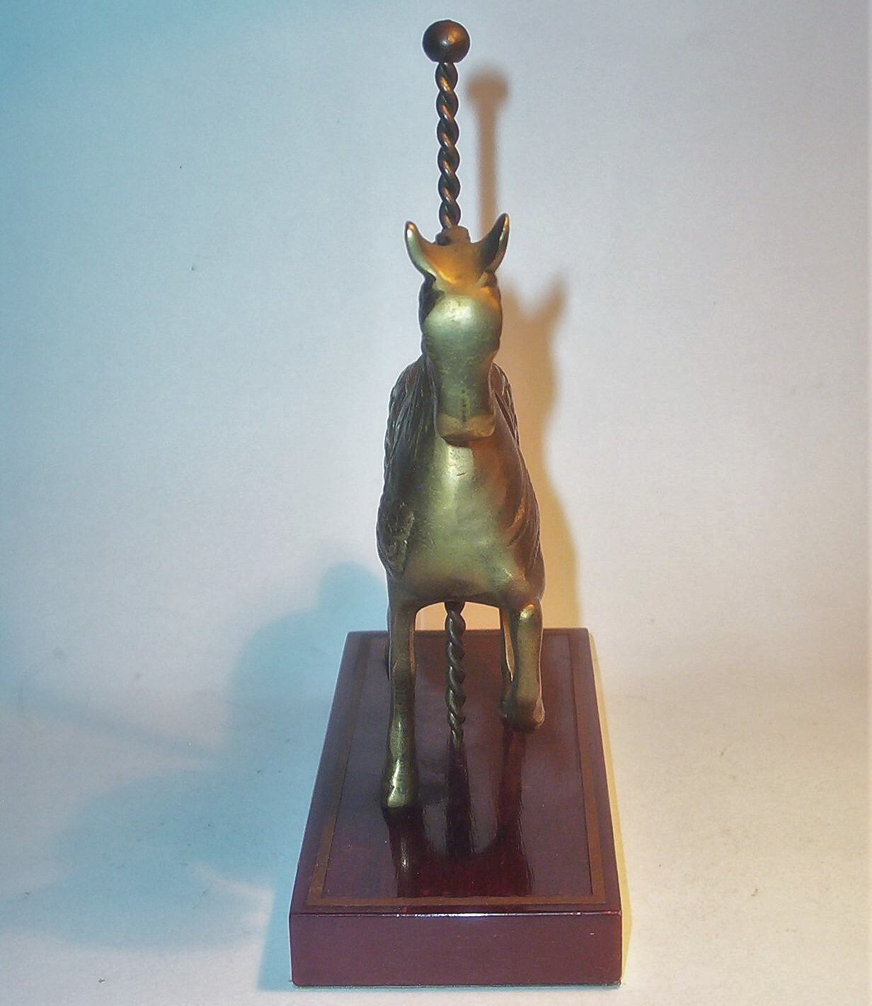 Old CAROUSEL HORSE Hand Crafted Brass Art Sculpture Statue Figurine Vintage VG