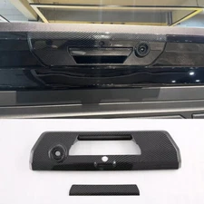 For Ford F-150 21-2025 Carbon fiber Tailgate Door Handle Bowl cup Decor Cover 2x