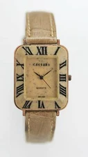 CAESARS ATLANTIC CITY NOVALITY SAND STONE STYLE CASUAL BROWN BAND MENS WATCH