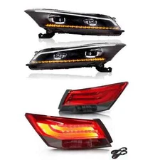 Vland LED Headlights & Tail Lights For 2008-2012 Honda Accord Front&Rear 2Set