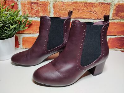 DAMEN M&S COLLECTION INSOLIA UK 5 EU 38 WEINROT KUNSTLEDER NIETEN CHELSEA BOOTS