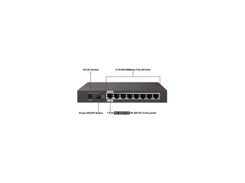 PLANET GSD-1002M 8-Port 10/100/1000Mbps + 2-Port 100/1000X SFP Managed Desktop S - Picture 3 of 8