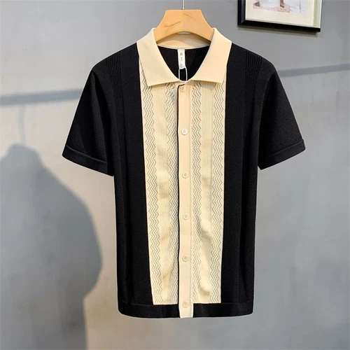 Camisa de vestir de boda de playa de guayabera cubana informal con botones de manga corta para hombre - Imagen 21 de 31