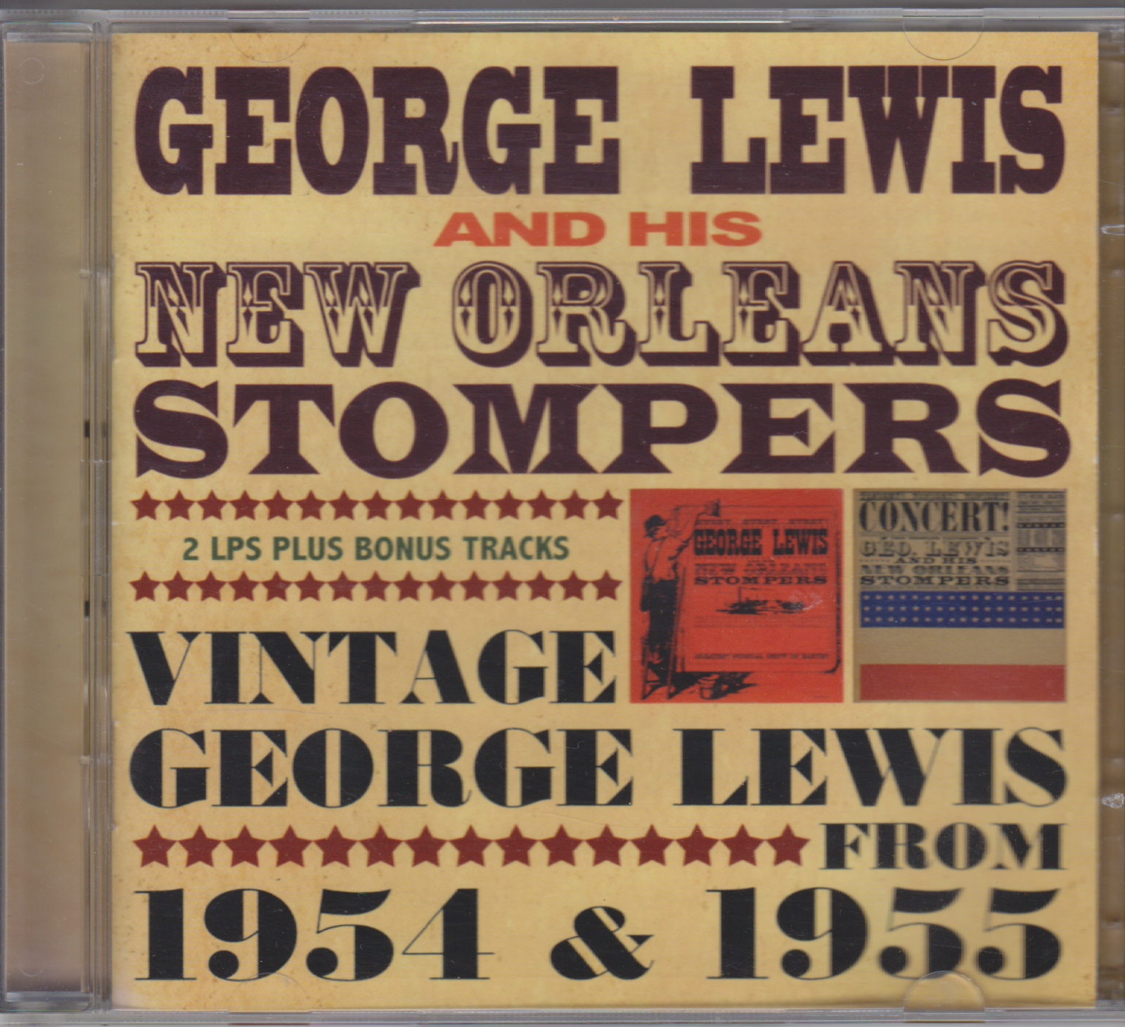 George Lewis And His New Orleans Stompers : Vintage George Lewis 1954 & 1955 2CD