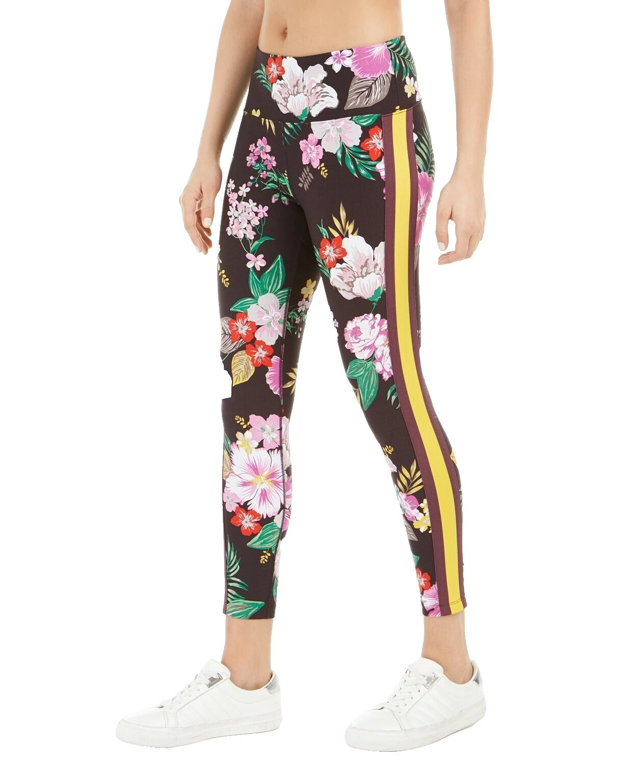 Flower Striped Leggings for Women