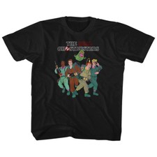 The Real Ghostbusters Kids T-Shirt Characters Black Tee