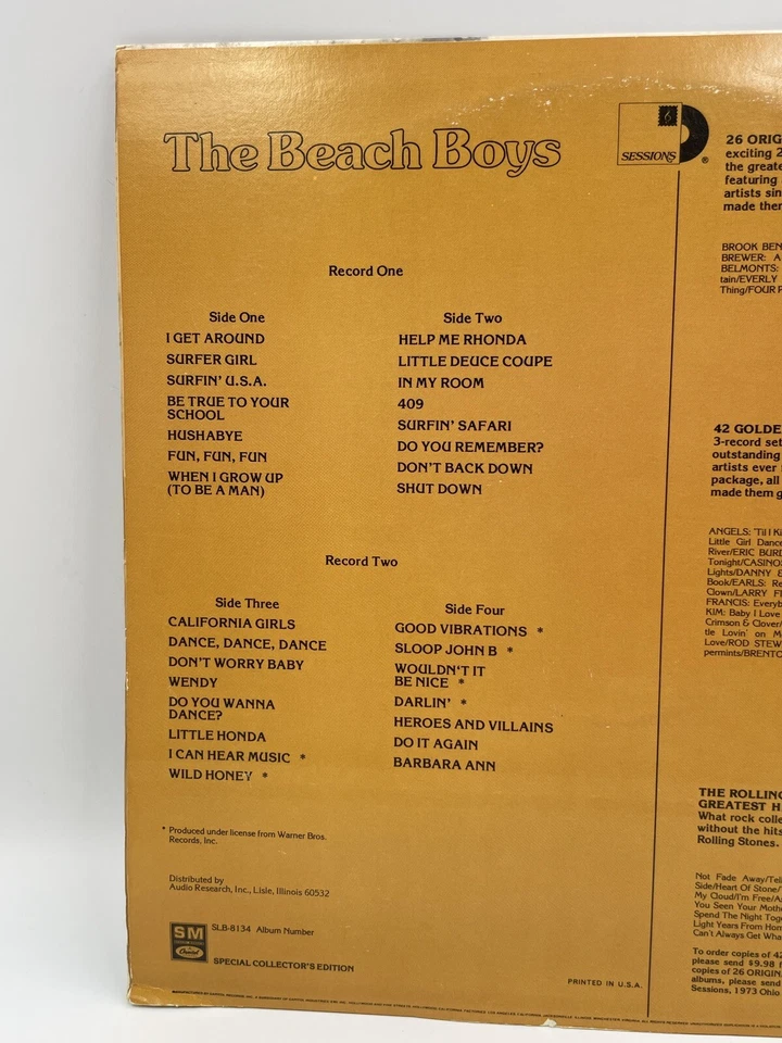 BEACH BOYS - Special Collectors Edition - Vinyl 2X LP 1st Press Capitol SLB-8134 - Image 3 of 4