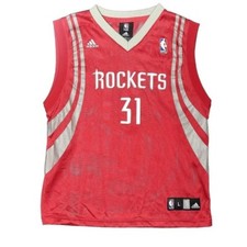 Adidas NBA Kids Sz Large 14-16 Basketball Jersey Houston Rockets Red Battier 31