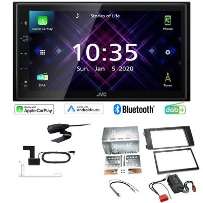 JVC Autoradio Apple CarPlay Android  DAB+ für Audi A6 2001-2005 Vollaktiv Bose
