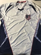 USA Rhinox White Soccer Jersey Adult Size Large LG L Nice Shape! 