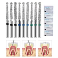 5pcs/pack Dental FG Diamond Burs for High Speed Handpiece Friction Grip