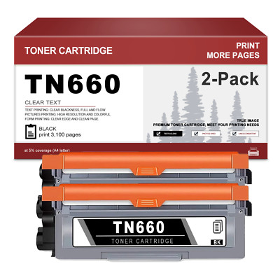 TN660 TN630 Replacement For Brother 2BK Toner Cartridge MFC-L2680W DCP-L2520DW