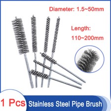 1 Pcs Stainless Steel Wire Pipe Clean Brush Electric Drilling Round Tube Brushes