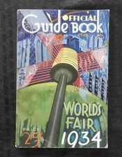1934 CHICAGO WORLD'S FAIR "Official Guide Book" Extremely Nice Shape