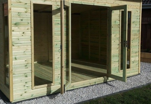 10X10 SUMMERHOUSE GARDEN ROOM STORAGESHED HEAVYDUTY TANALISED GARDEN OFFICE APEX - Picture 8 of 12