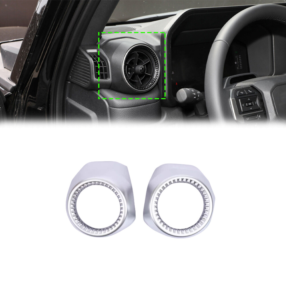 Front Side Vent Overlay Cover Trim For Toyota Land Cruiser LC250 24+Matte Silver