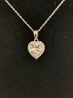 *NEW* Kay Jewelers Sterling Silver Lab Created White “HEART” Sapphire Necklace — photo 2