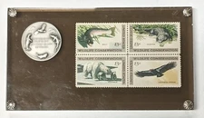 .999 Fine Silver Medallic Art ~ 1971 FDOI Wildlife Best Stamps ~ Avery Island
