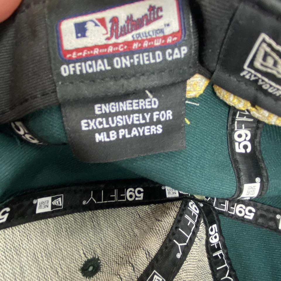 MLB New Era Oakland A's Jarrod Parker Sz 7 Fitted Hat Cap Authentic Collection - Image 3 of 4