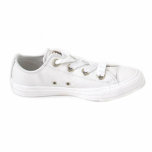 Converse Chuck Taylor All Star Big Eyelets Ox Sneakers White Gold New - Picture 3 of 4