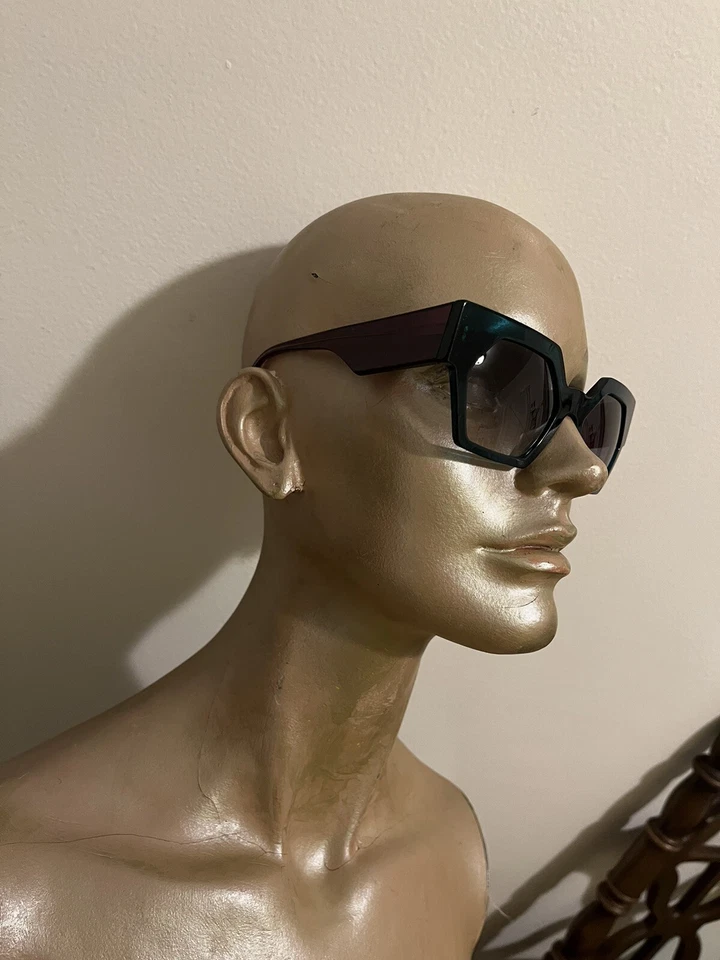 Gafas de sol Anne & Velentin raras verdes púrpuras unisex elegantes futuristas Foto 4 de 4