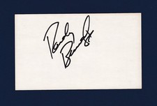 Randy Burridge signed hockey index card
